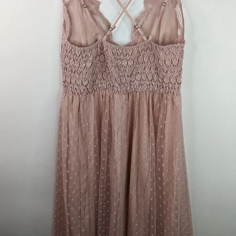 Umgee S Peasant Boho Bohemian Paradise Island Scalloped Lace Maxi Dress - Picture 9 of 12